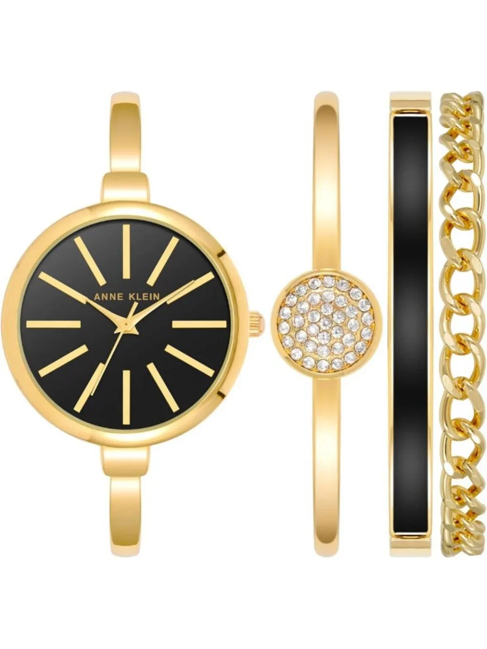 Stylish Women's Bangle Watch & Bracelet Set - Elegant Jewelry Gift for Her